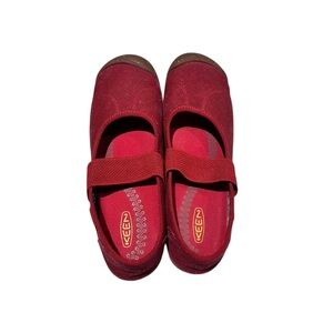 Keen Sienna Canvas Mary Jane Shoes Red Size 8.5